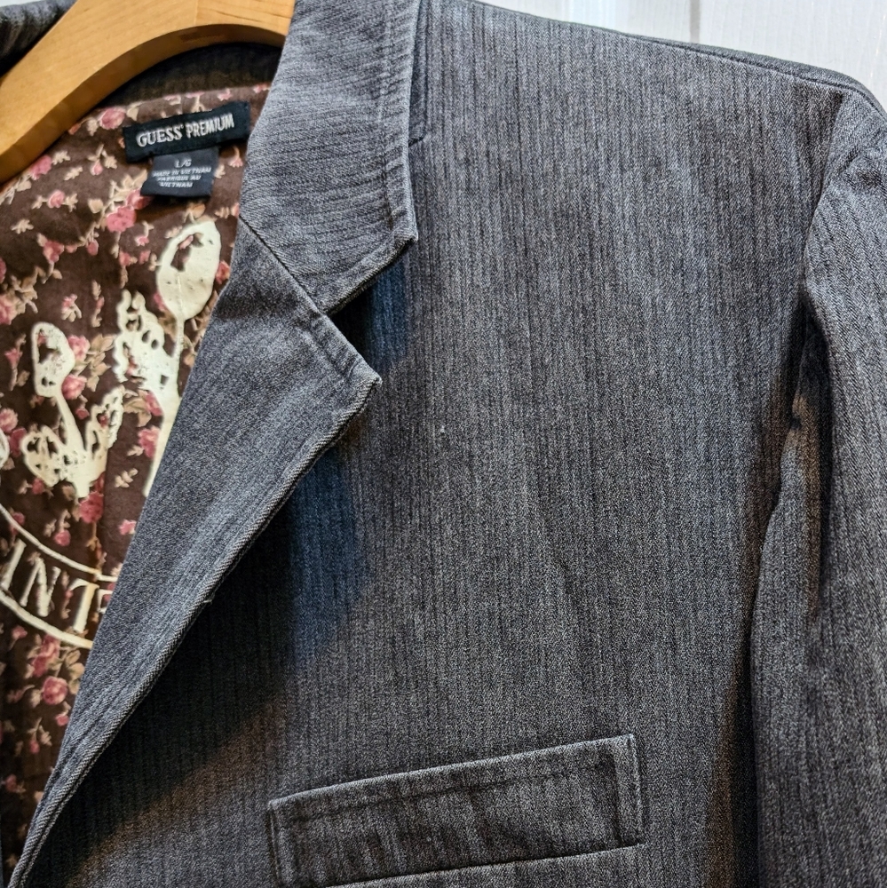 Vintage Guess, Grey, Fall Corduroy Blazer. Size 44R.
